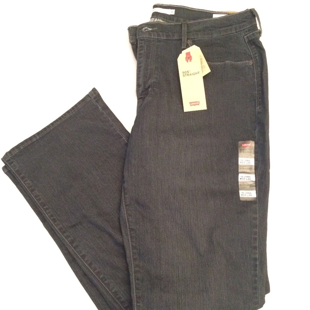 Levi's Women's 505 Straight Jeans 16L 33X34